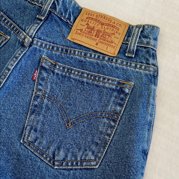 Levi’s Vintage Retro 2019 Dark Wash Denim High Rise Jean Zip Fly Shorts Size 7 - Picture 3 of 9